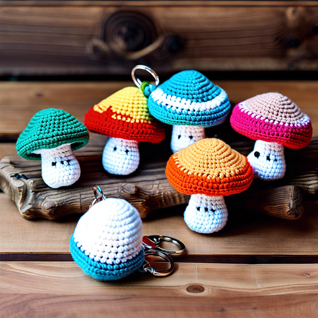 mushroom keychains