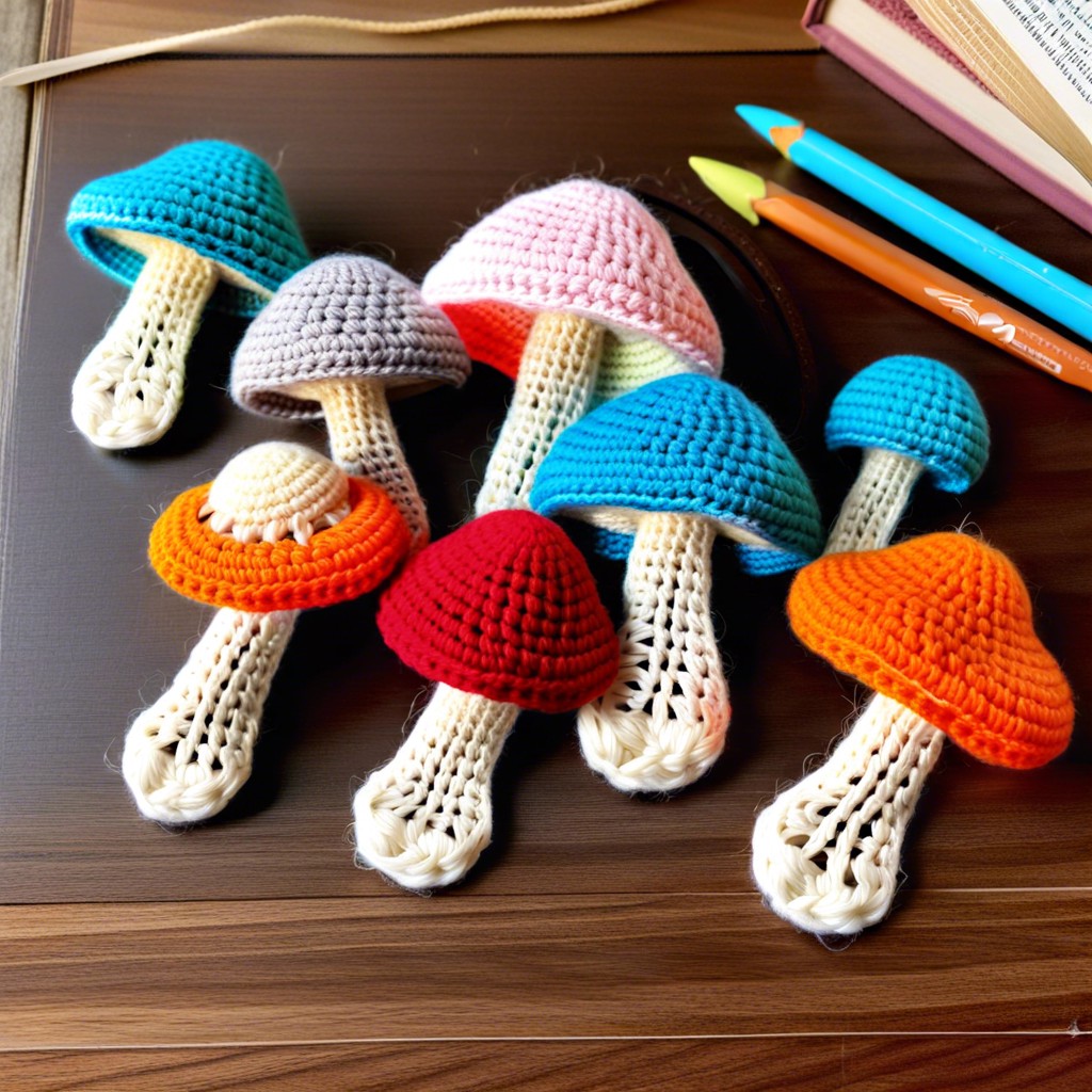 mushroom shaped bookmarks