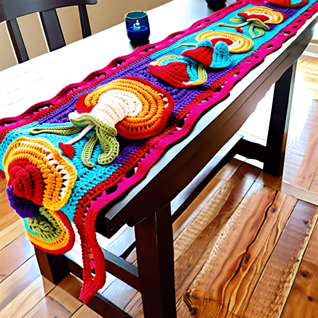 mushroom table runner