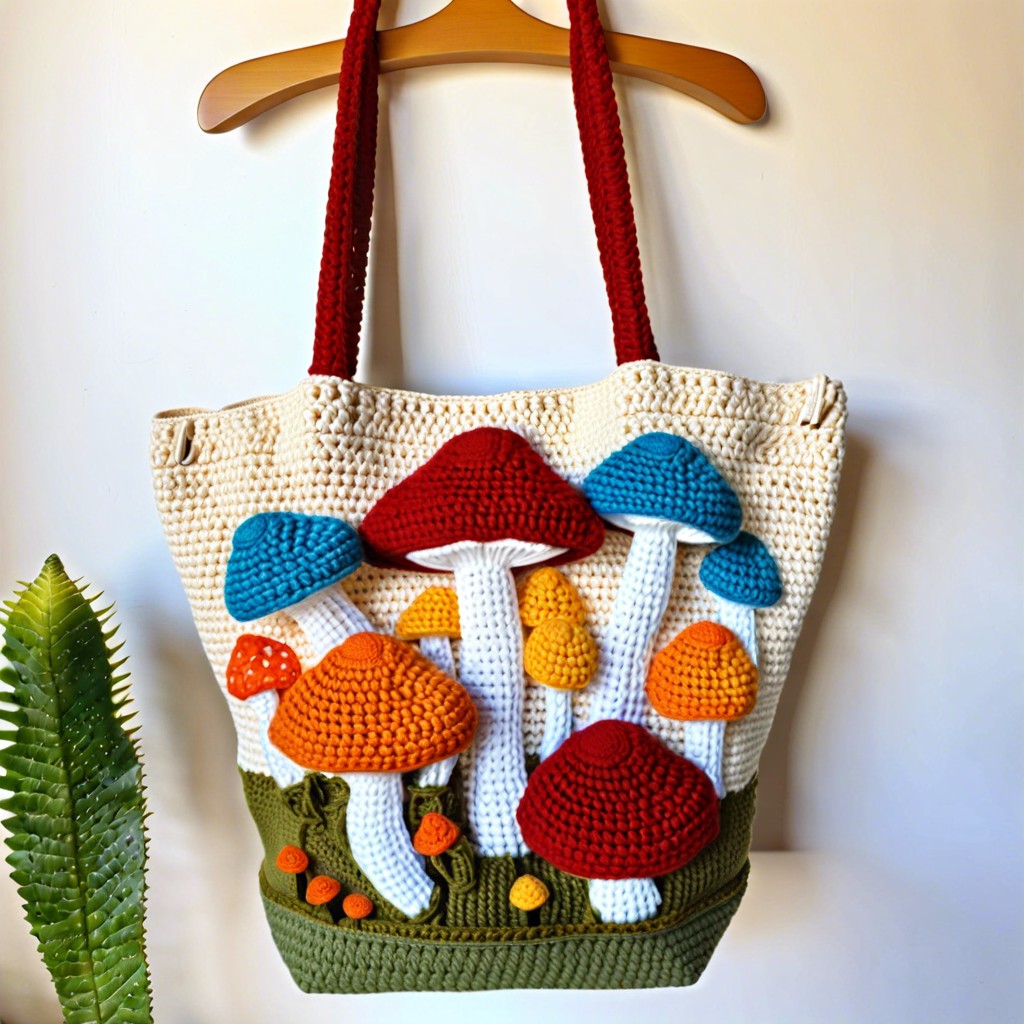 mushroom tote bag