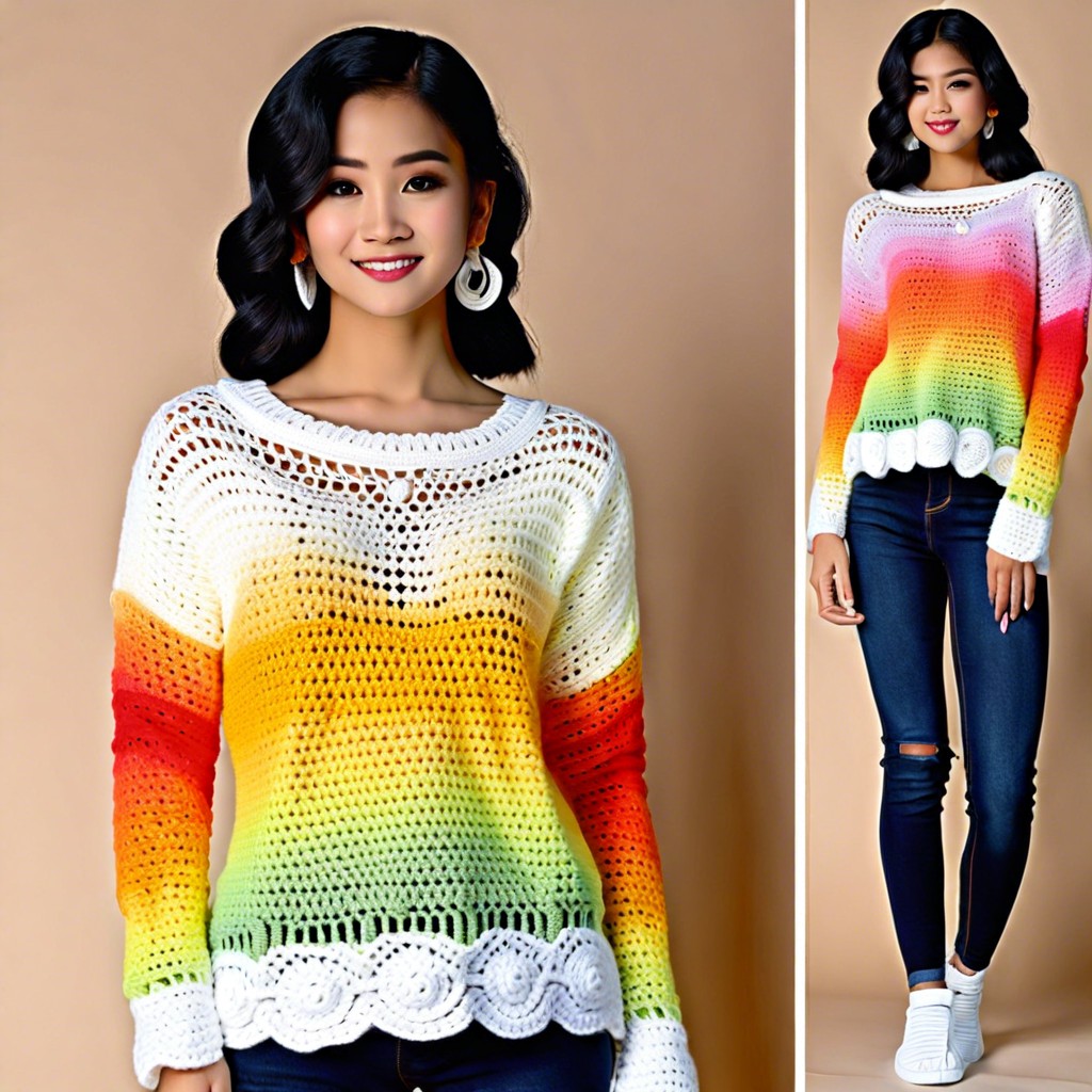 ombre fade jumper