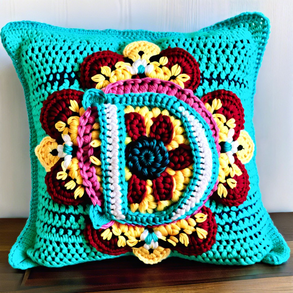 personalized crochet pillow