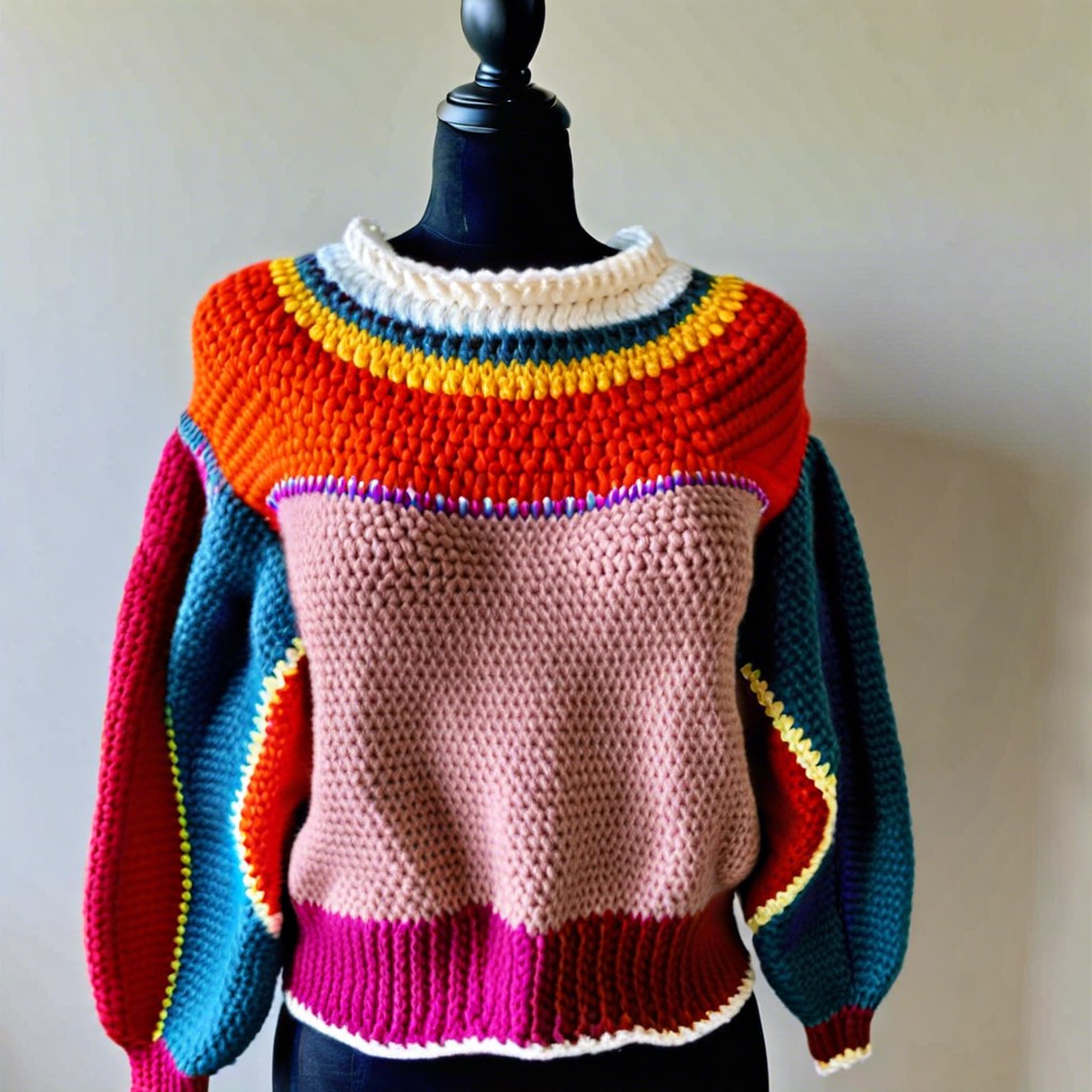 puff stitch yoke jumper