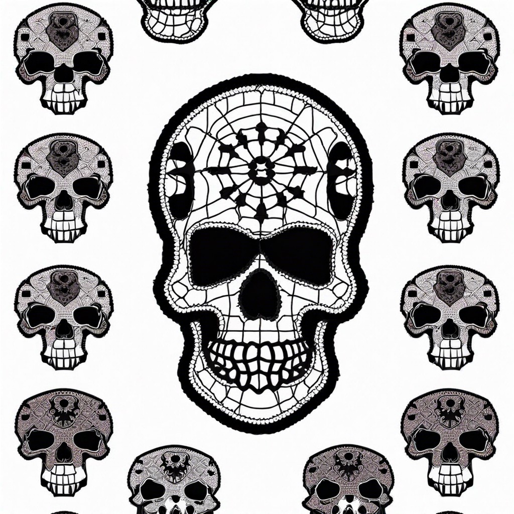 skull motif blankets