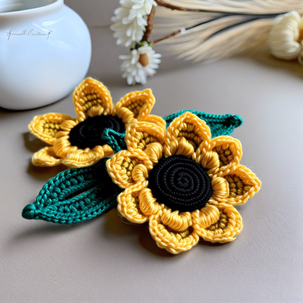 sunflower ponytail holders