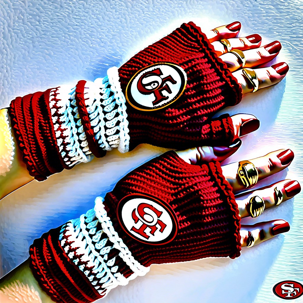 49ers fingerless gloves