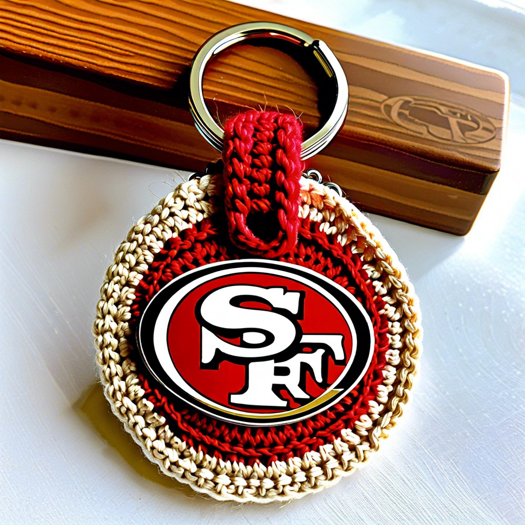 49ers themed keychain