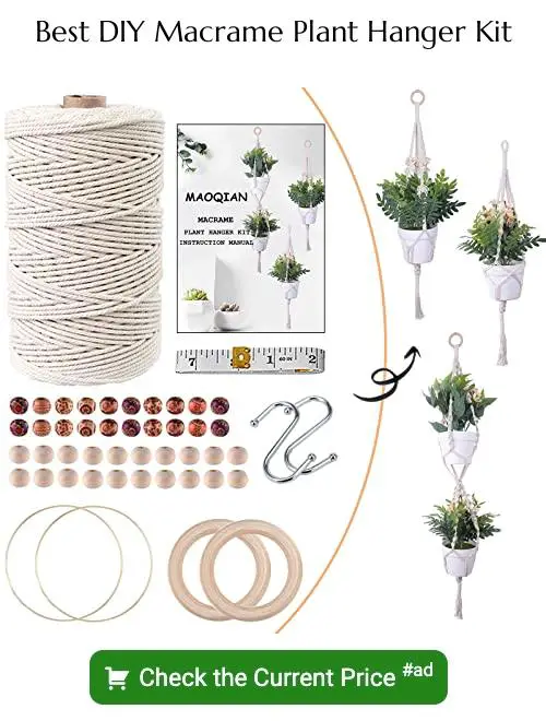 DIY macrame plant hanger kit