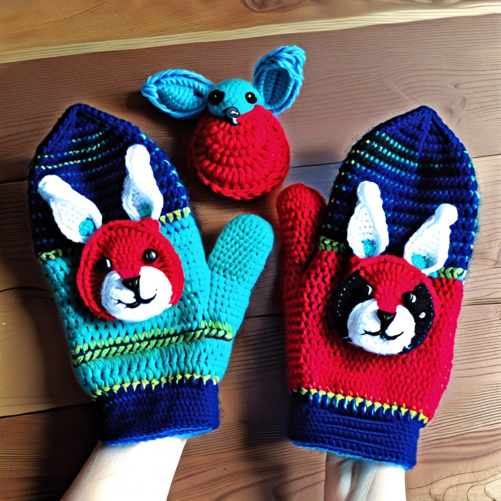 animal themed mittens