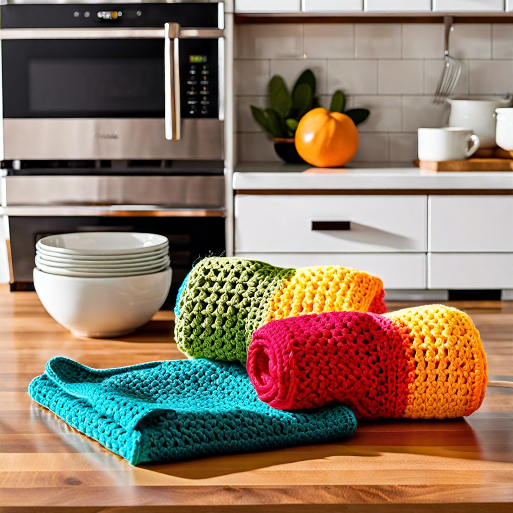 bicolor dishcloth