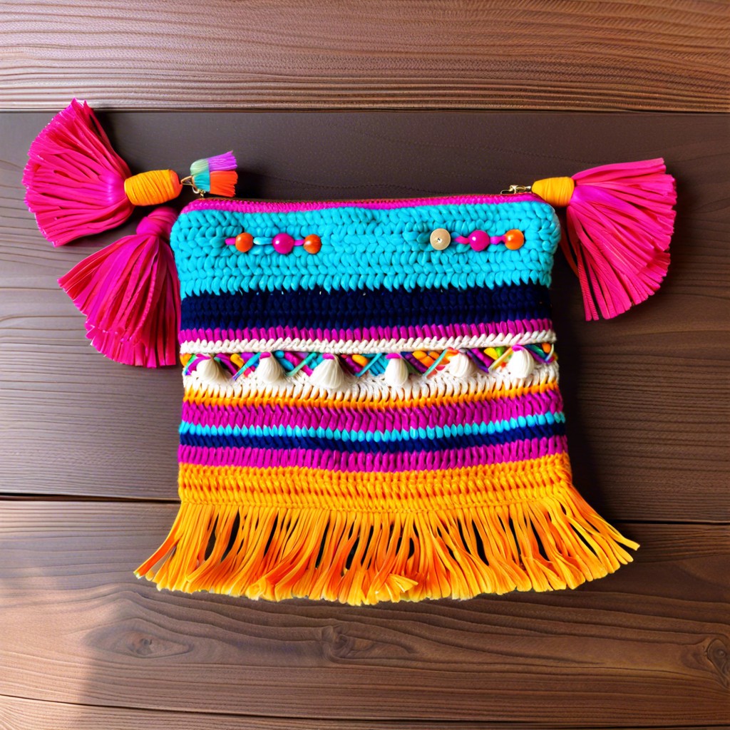 boho fringe pouch