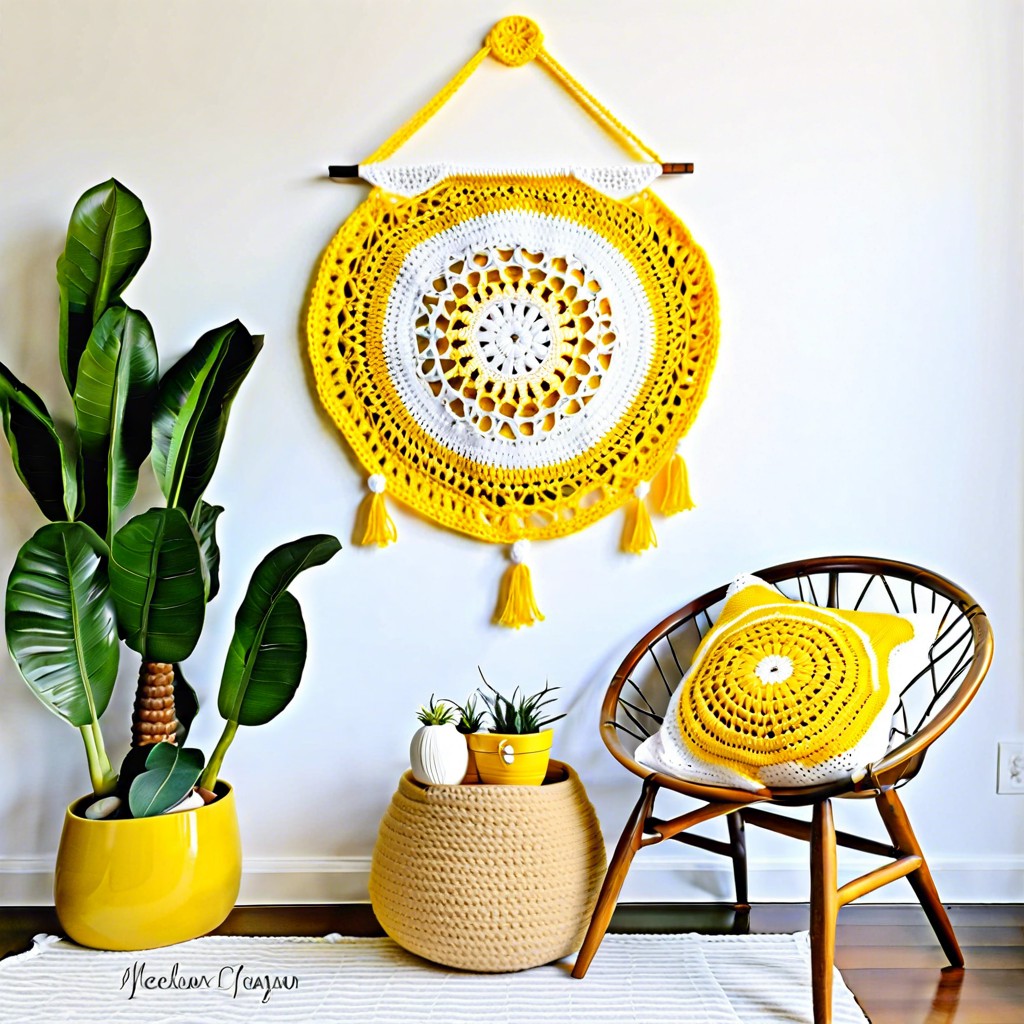 cheerful mandala wall hanging