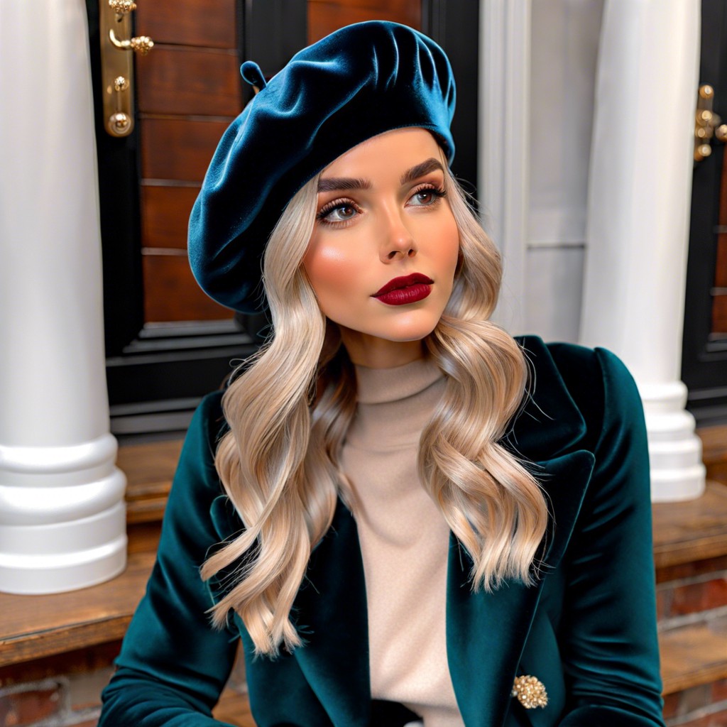 chic velvet beret