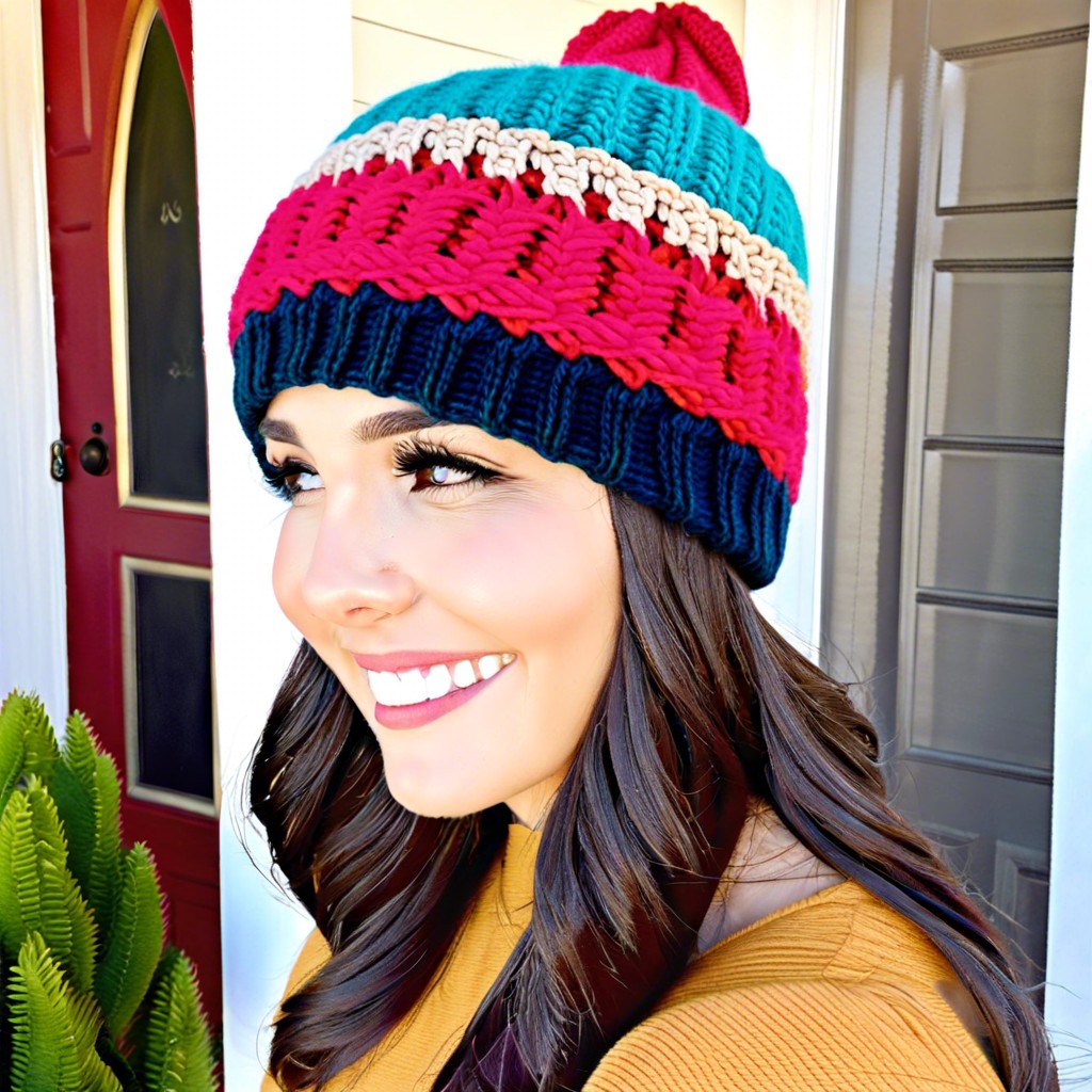 color block beanie