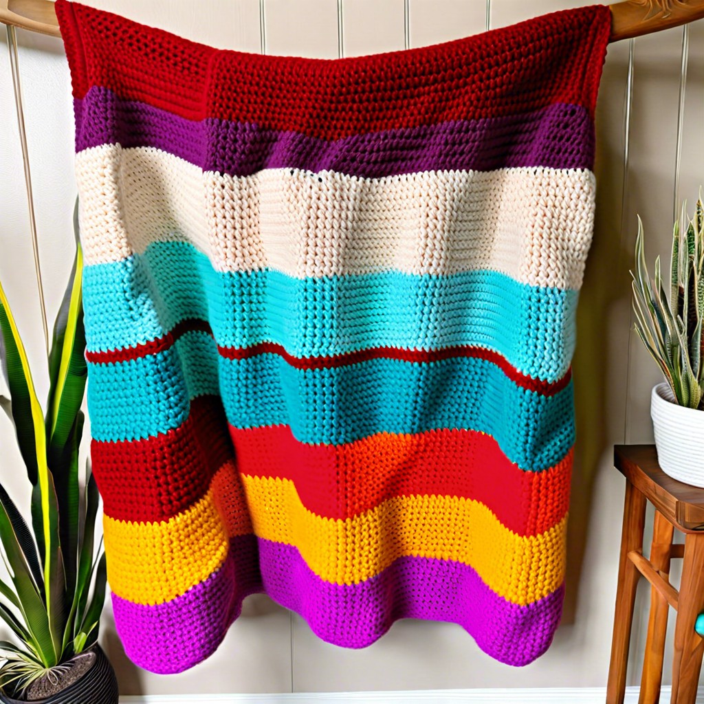 color blocked blanket