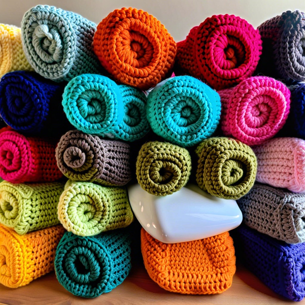 colorful dishcloths