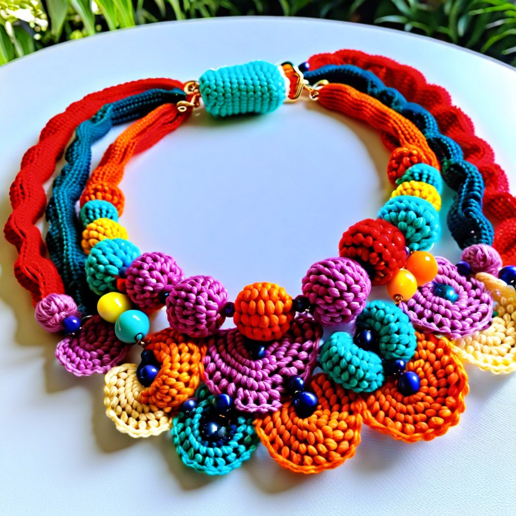 crochet bead necklace