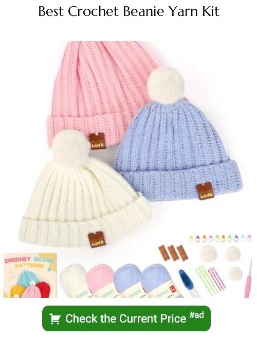 crochet beanie yarn kit