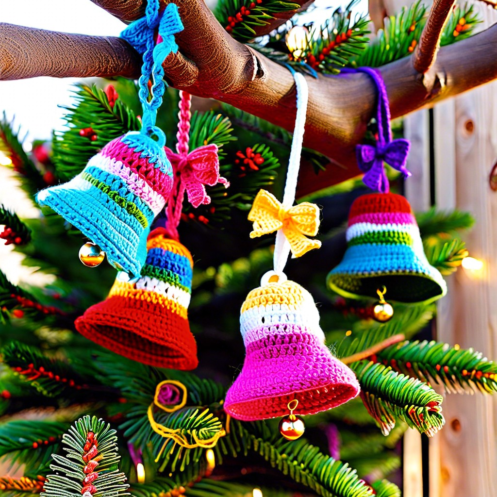 crochet bell ornaments