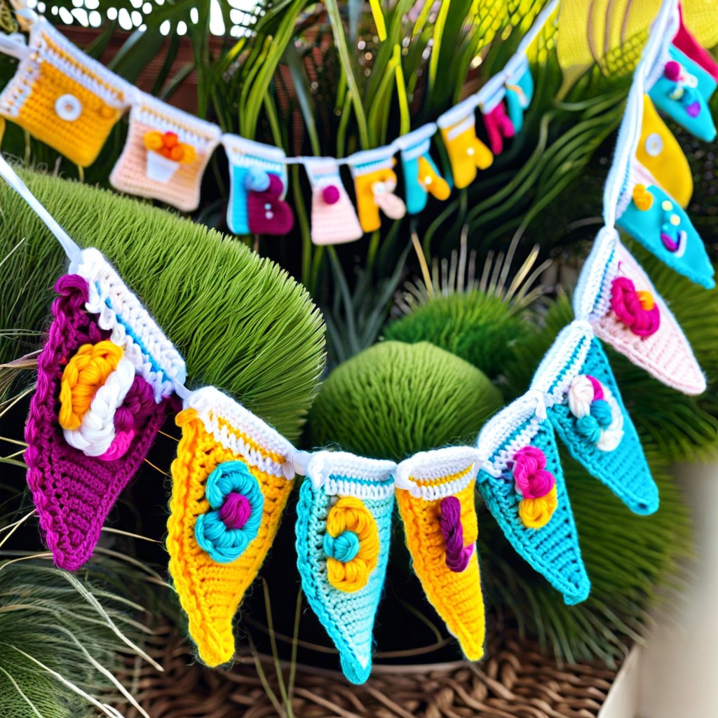 crochet birthday bunting