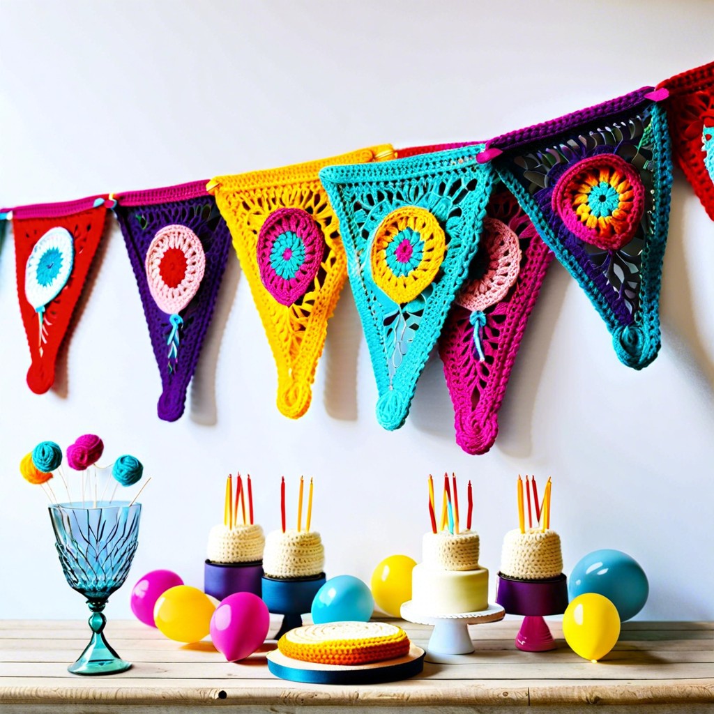 crochet bunting flags