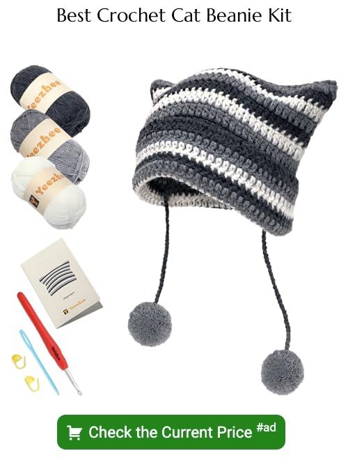 crochet cat beanie kit