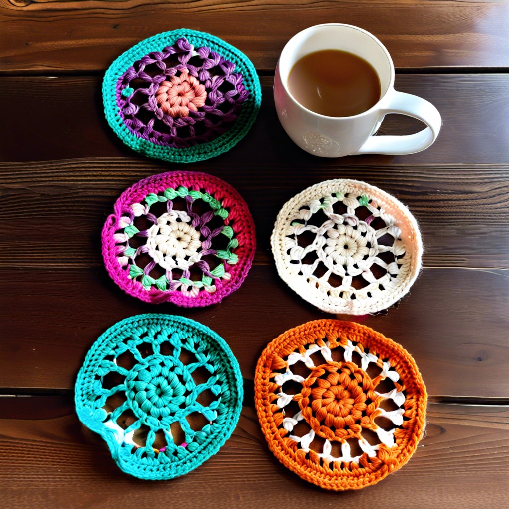 crochet coasters set