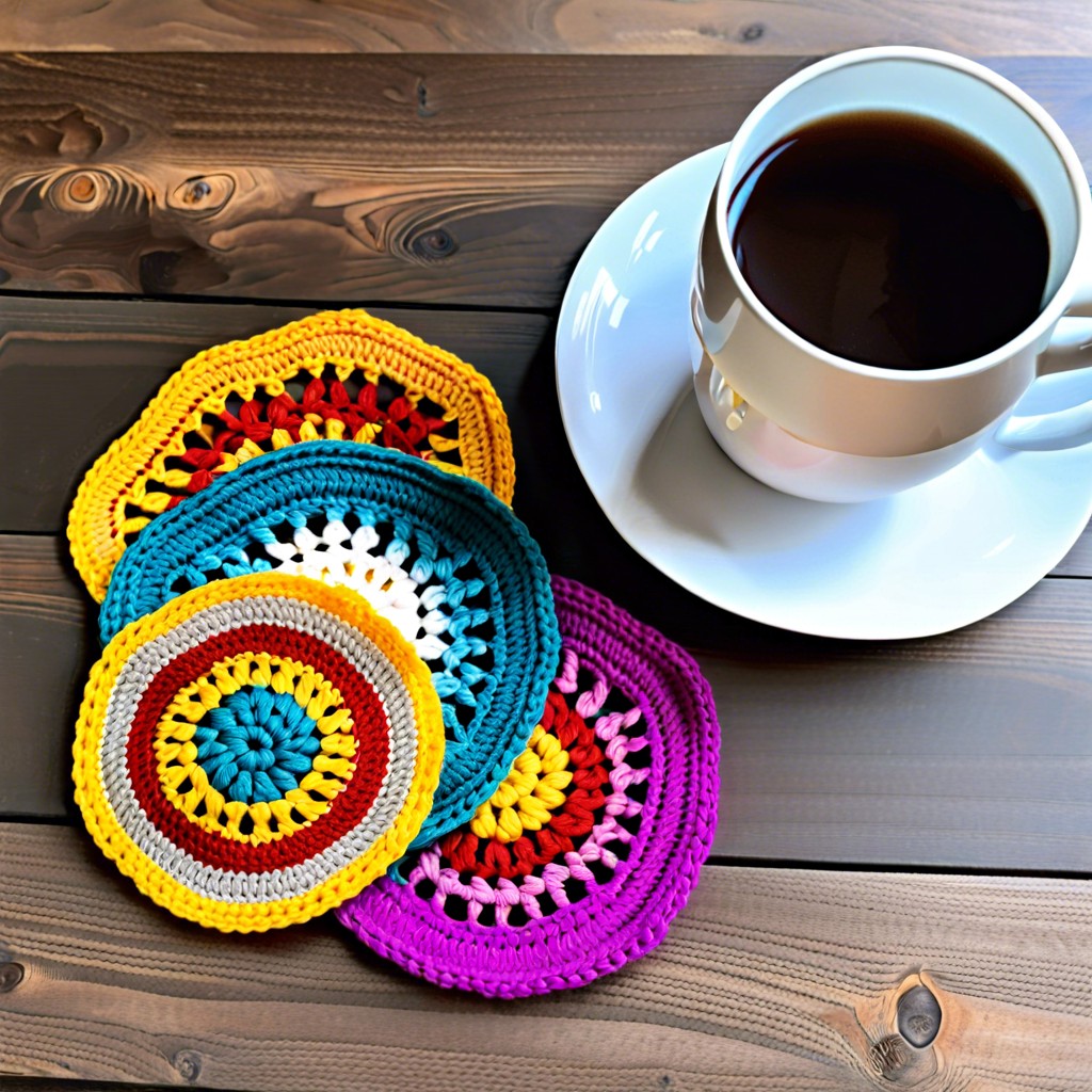 crochet coasters set