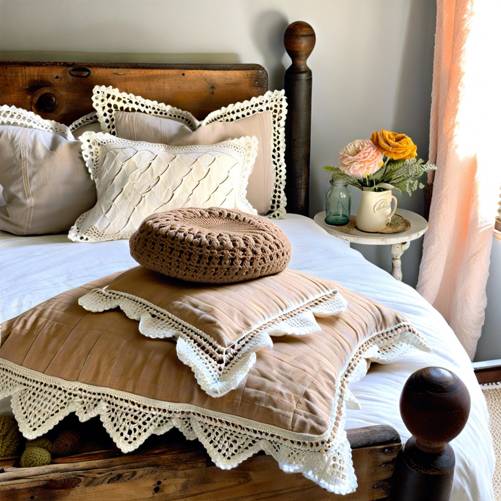 crochet edged pillowcases