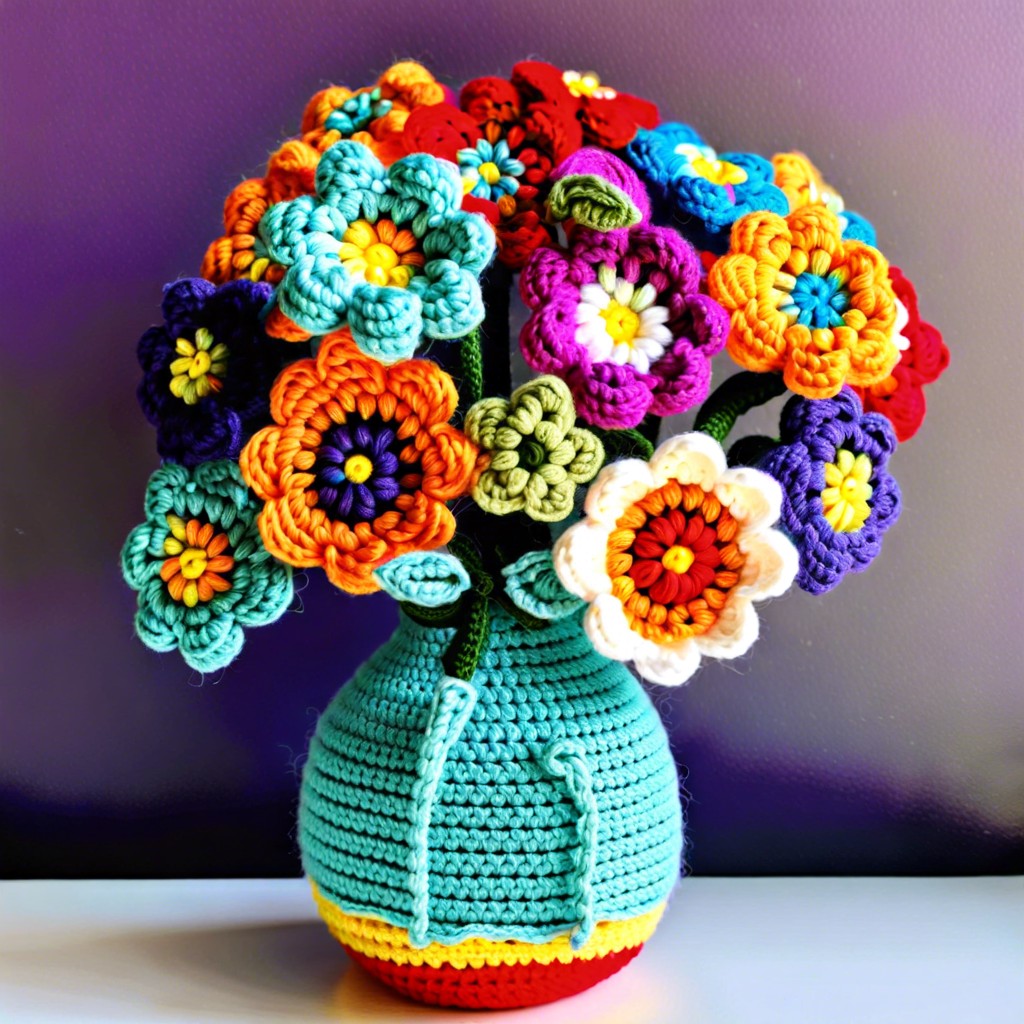 crochet flower bouquet