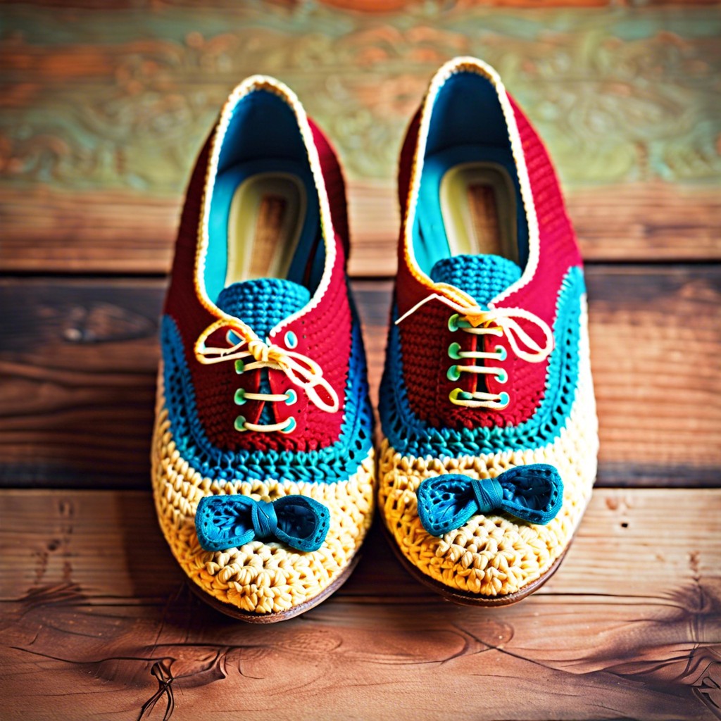 crochet saddle shoes