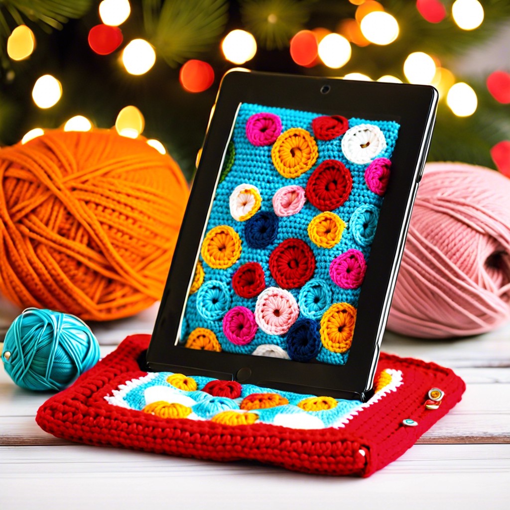 crochet tablet cover