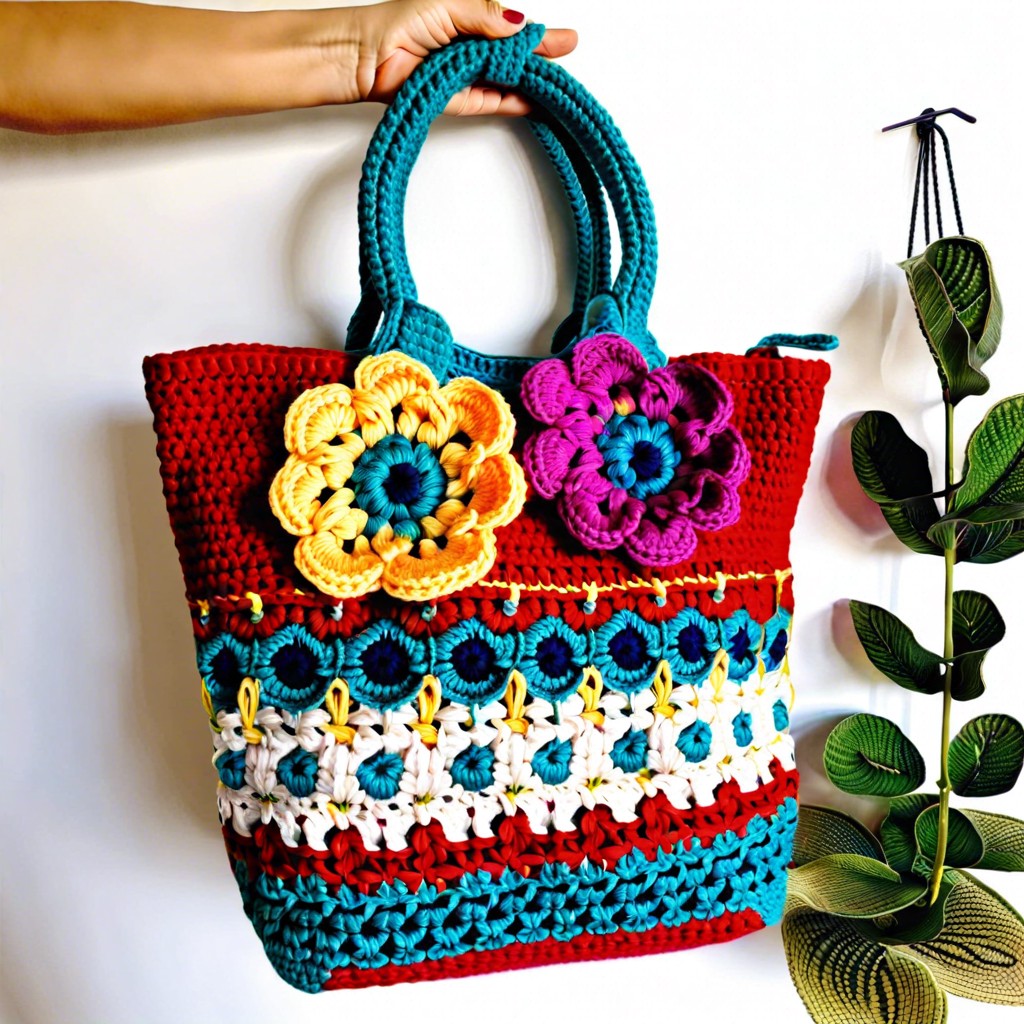 crochet tote bag