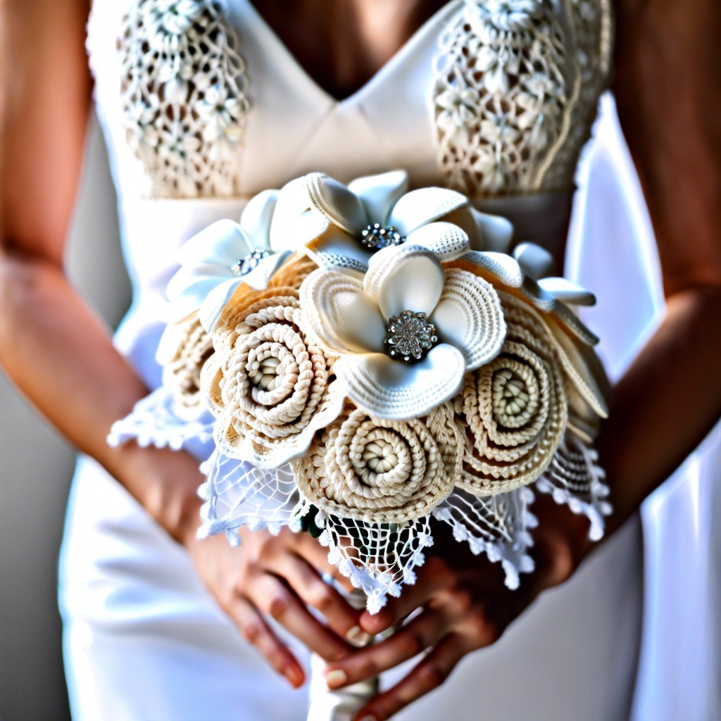 crochet wedding bouquet