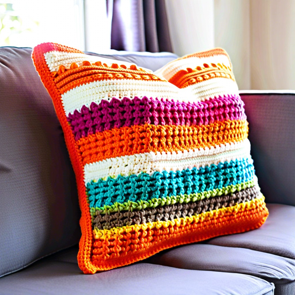 crochet zipper pillowcase