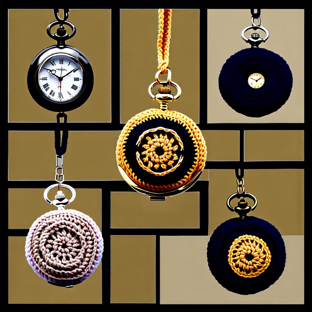 crocheted pocket watch