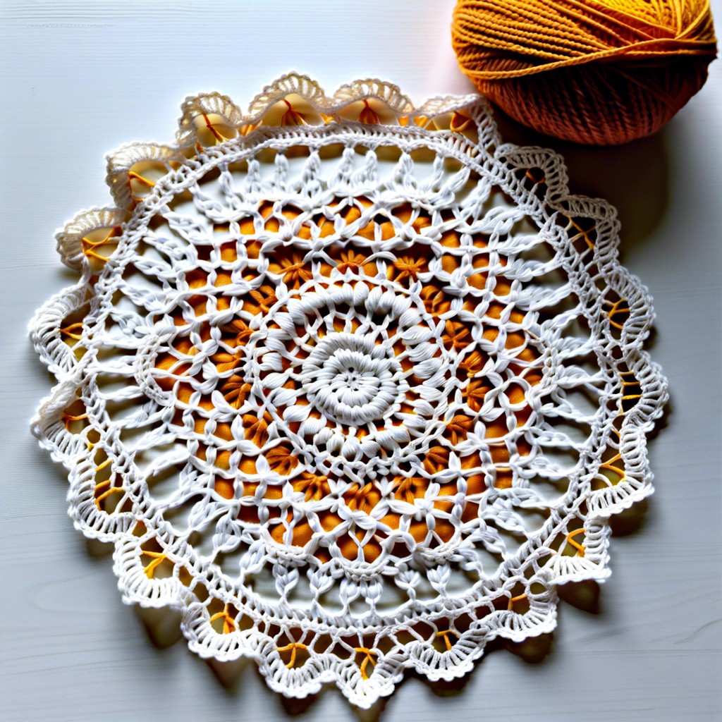 delicate lace doilies