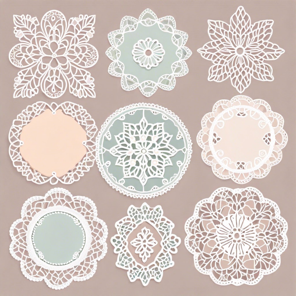 delicate lace doilies