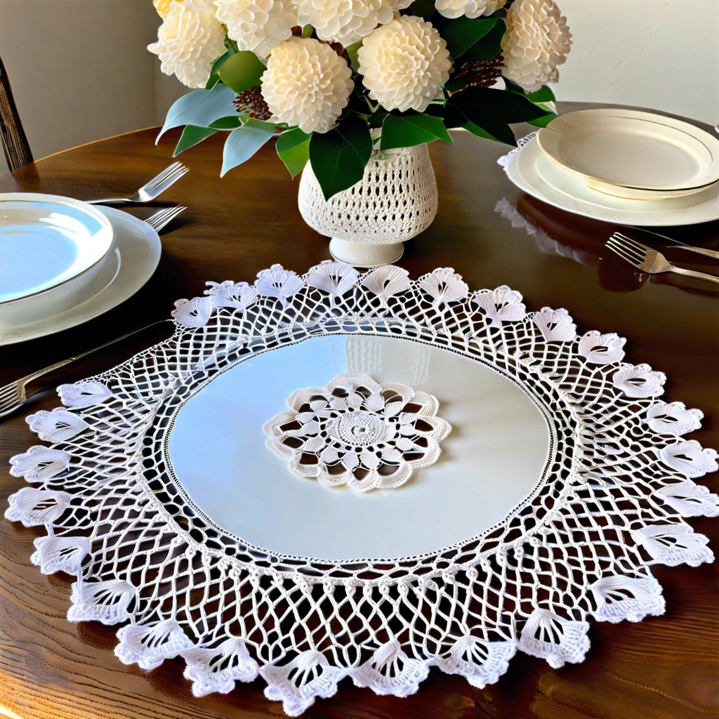 doily table centerpiece