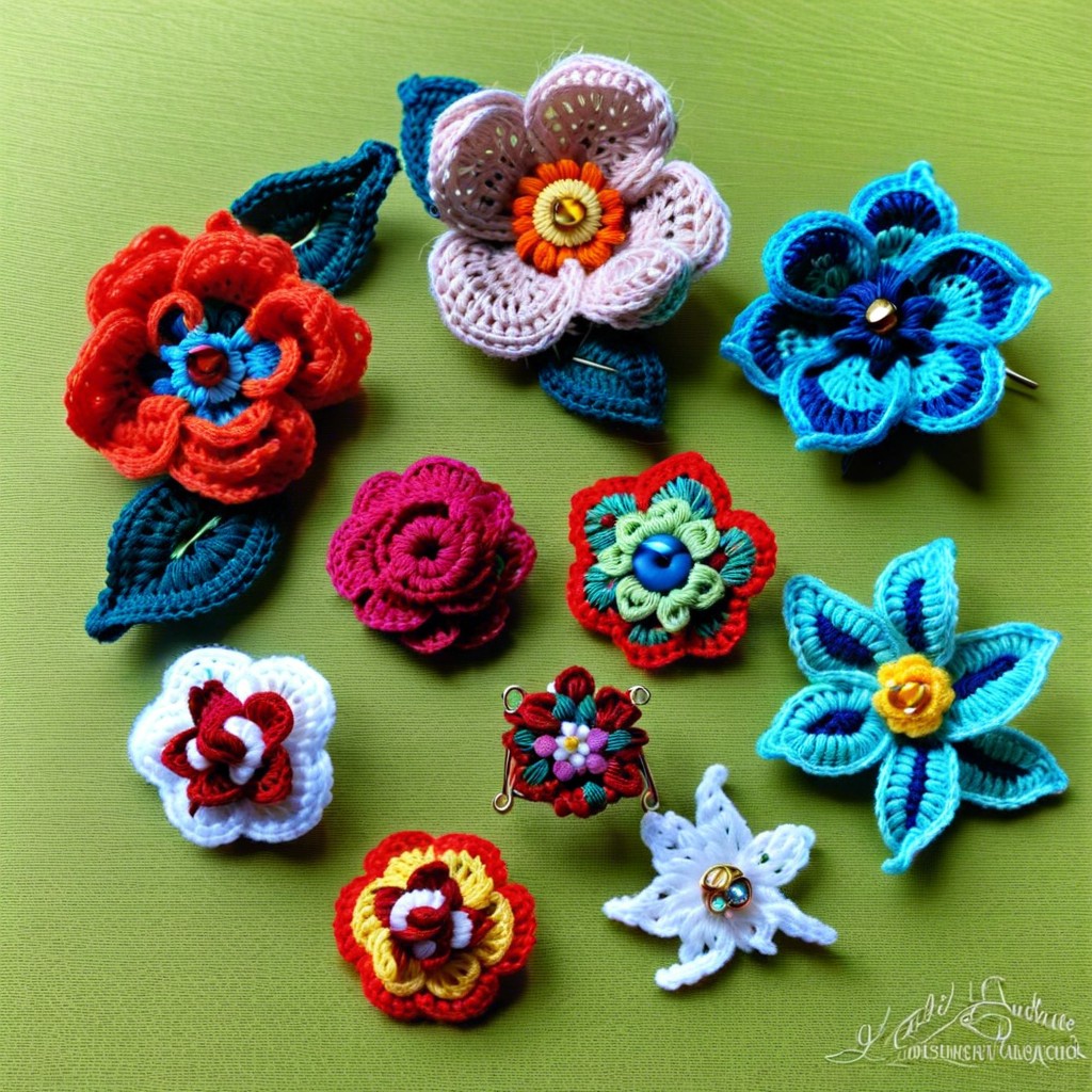 floral brooches