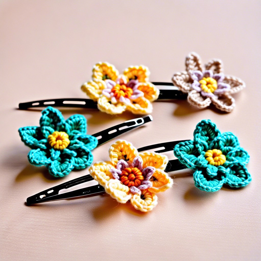 floral hair clips