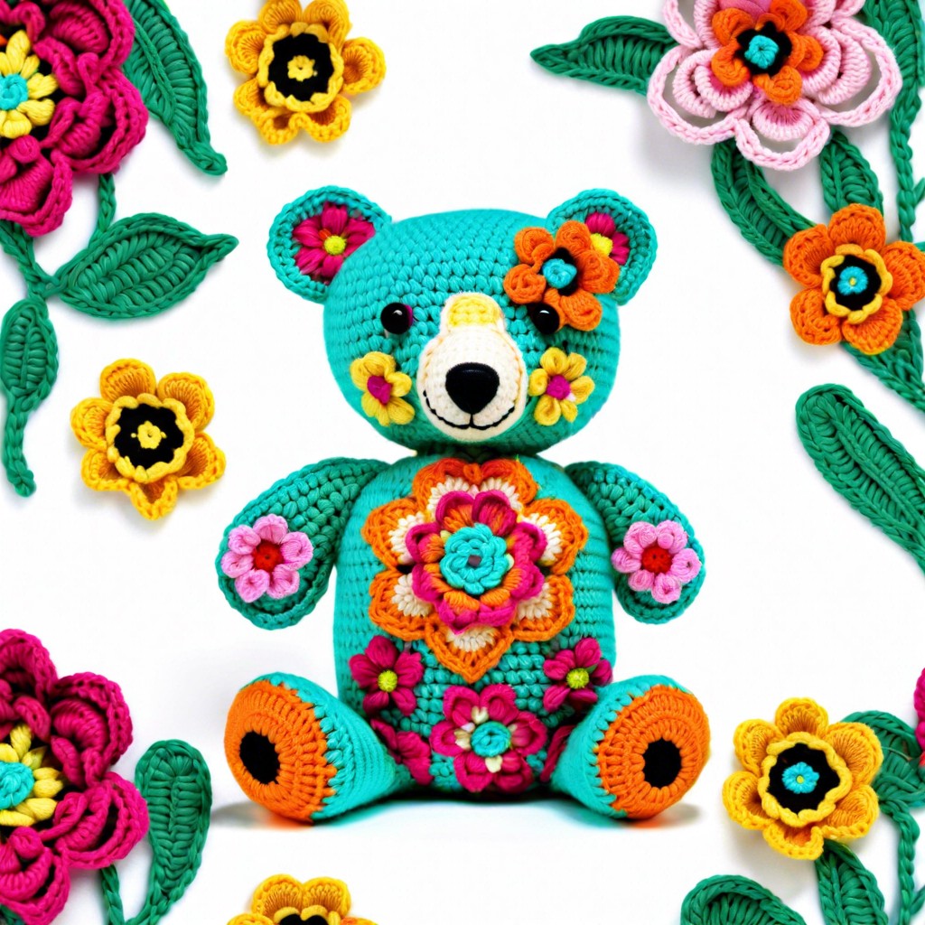 floral patterned bears