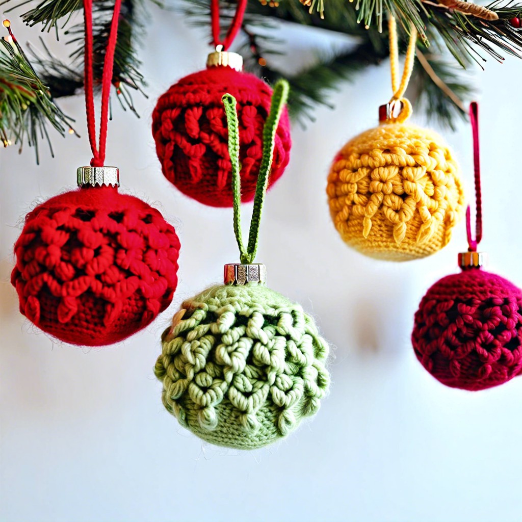 fluffy christmas ornaments