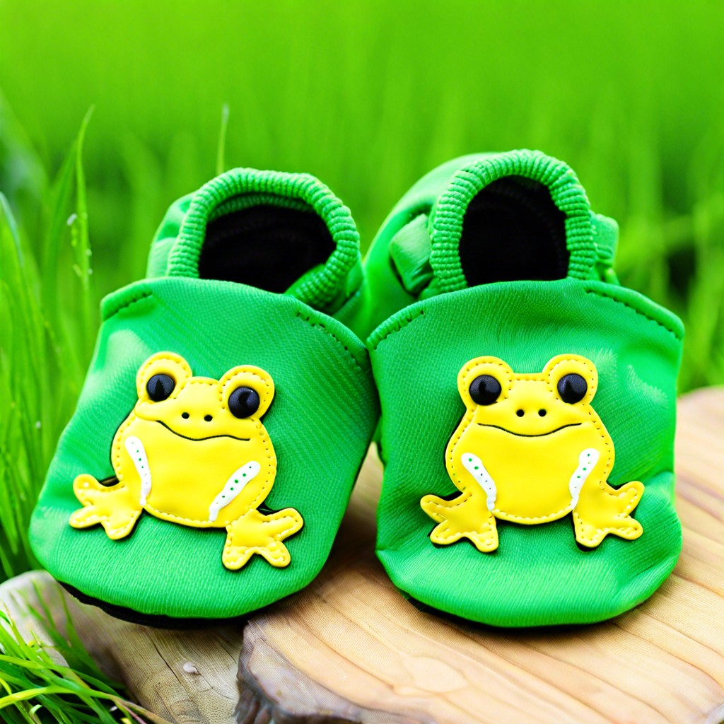 frog baby booties