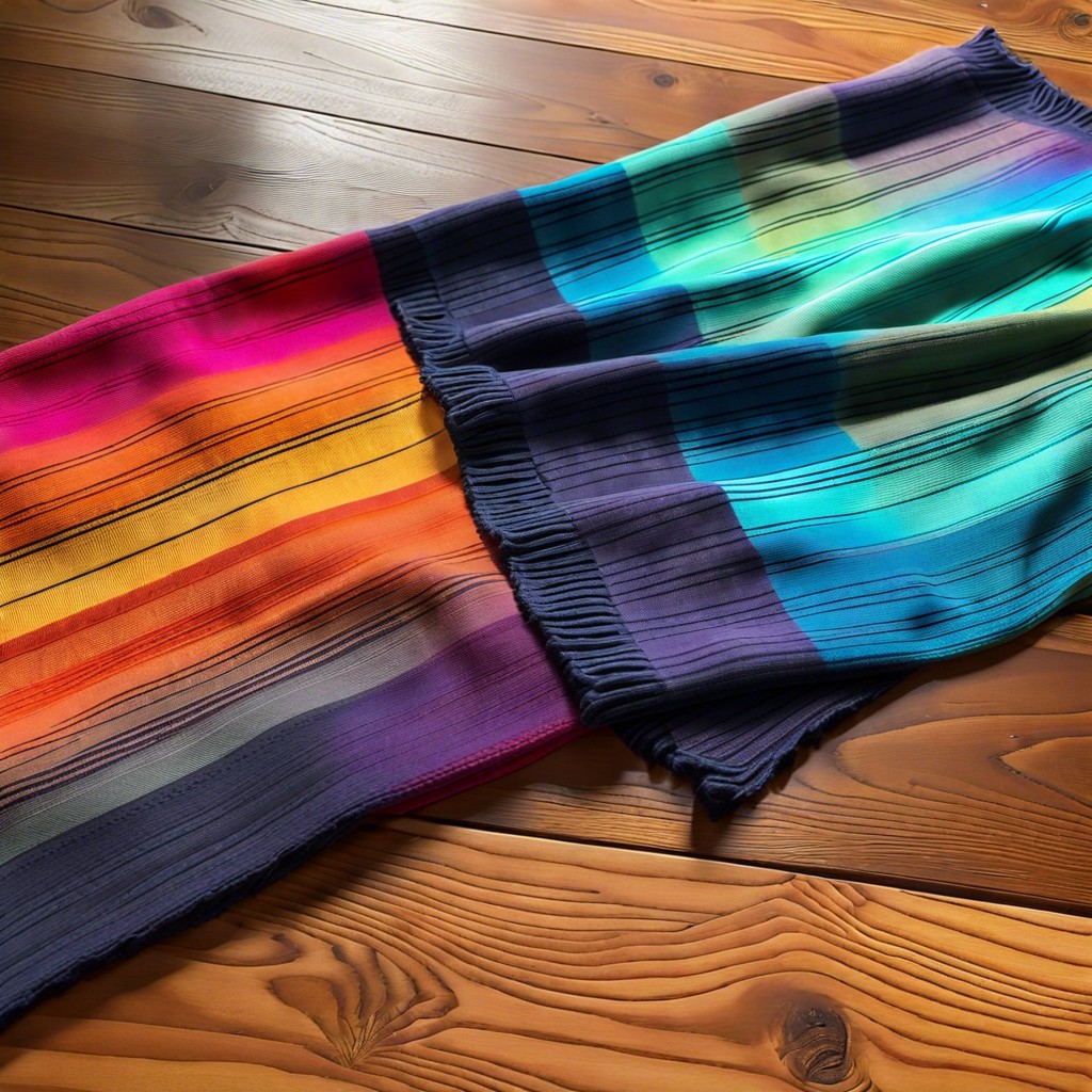 gradient stripe scarf