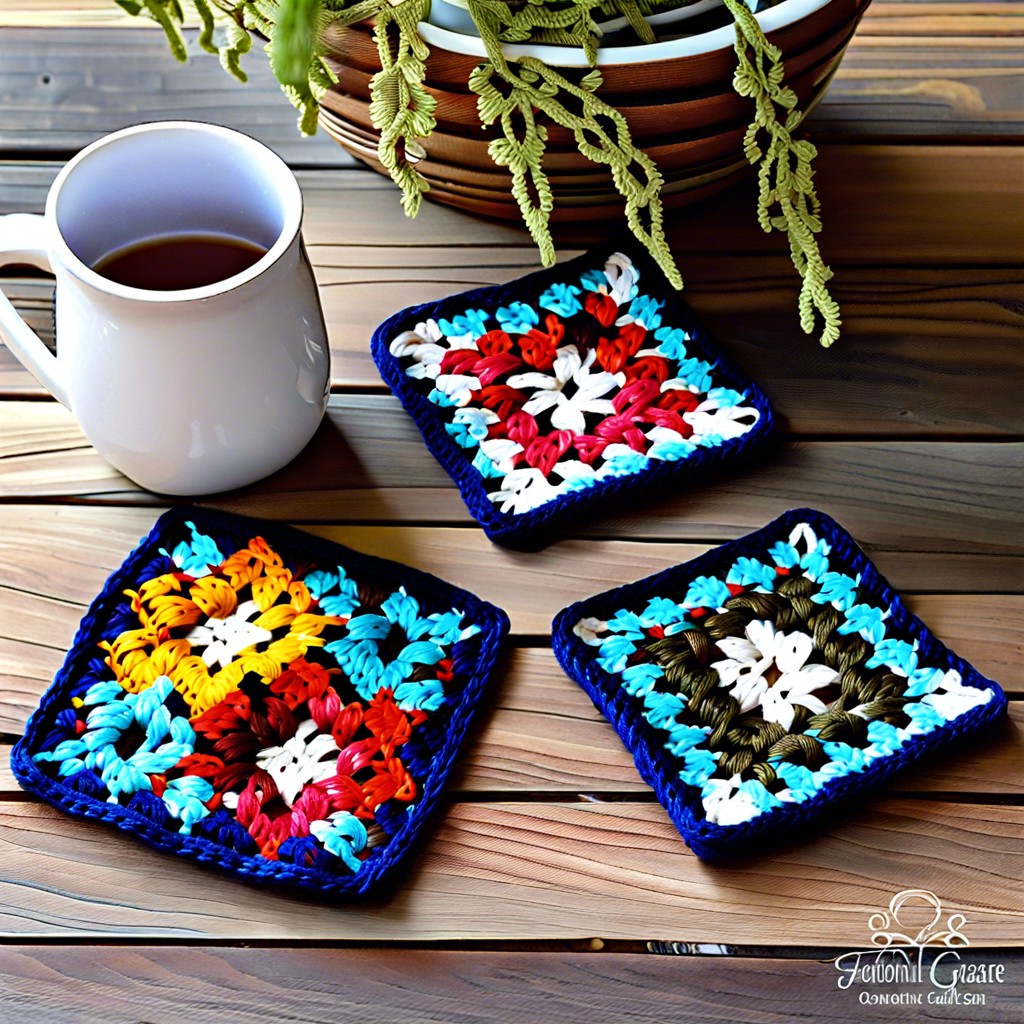 granny square coasters