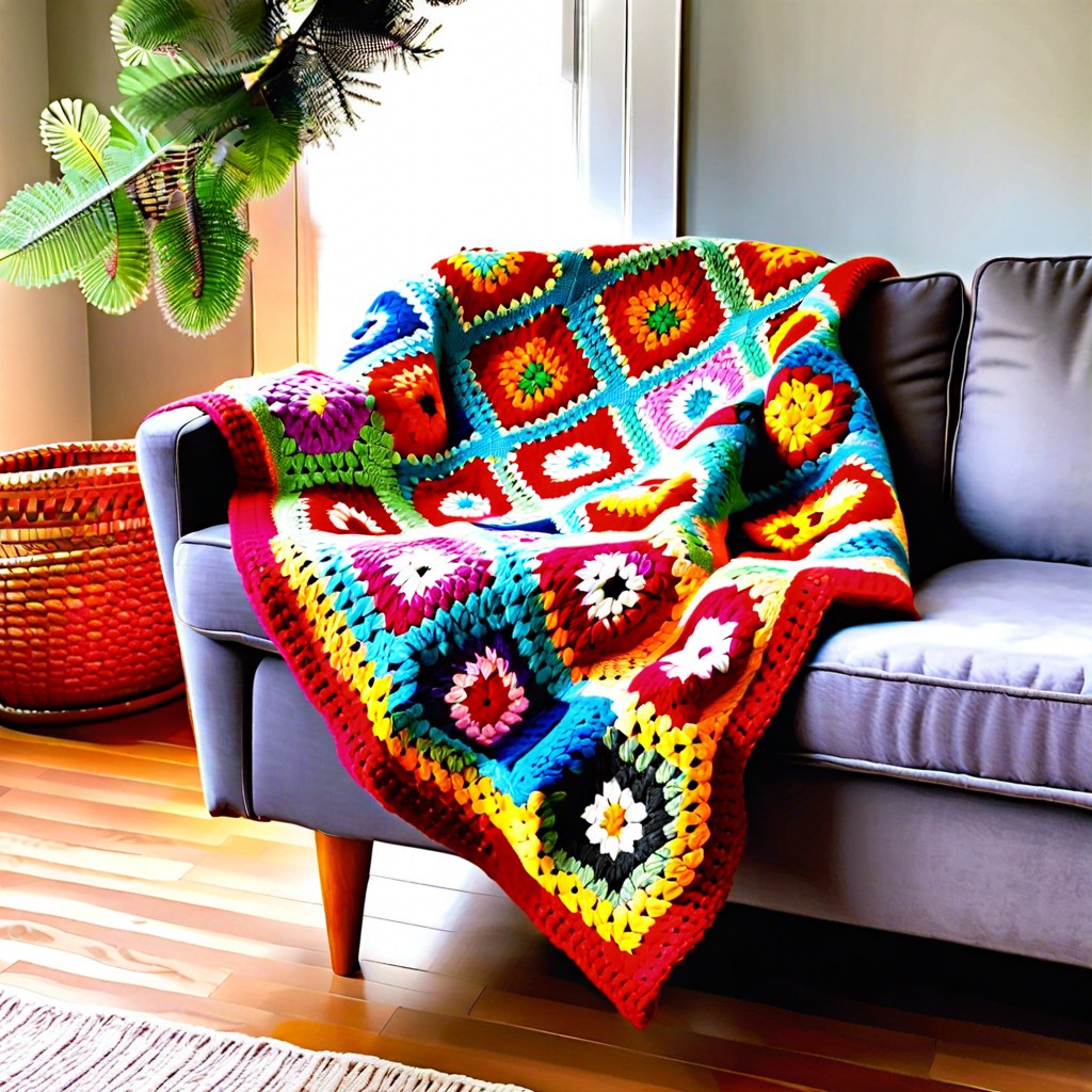 granny square throw