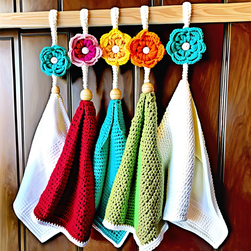 hanging kitchen towel toppers