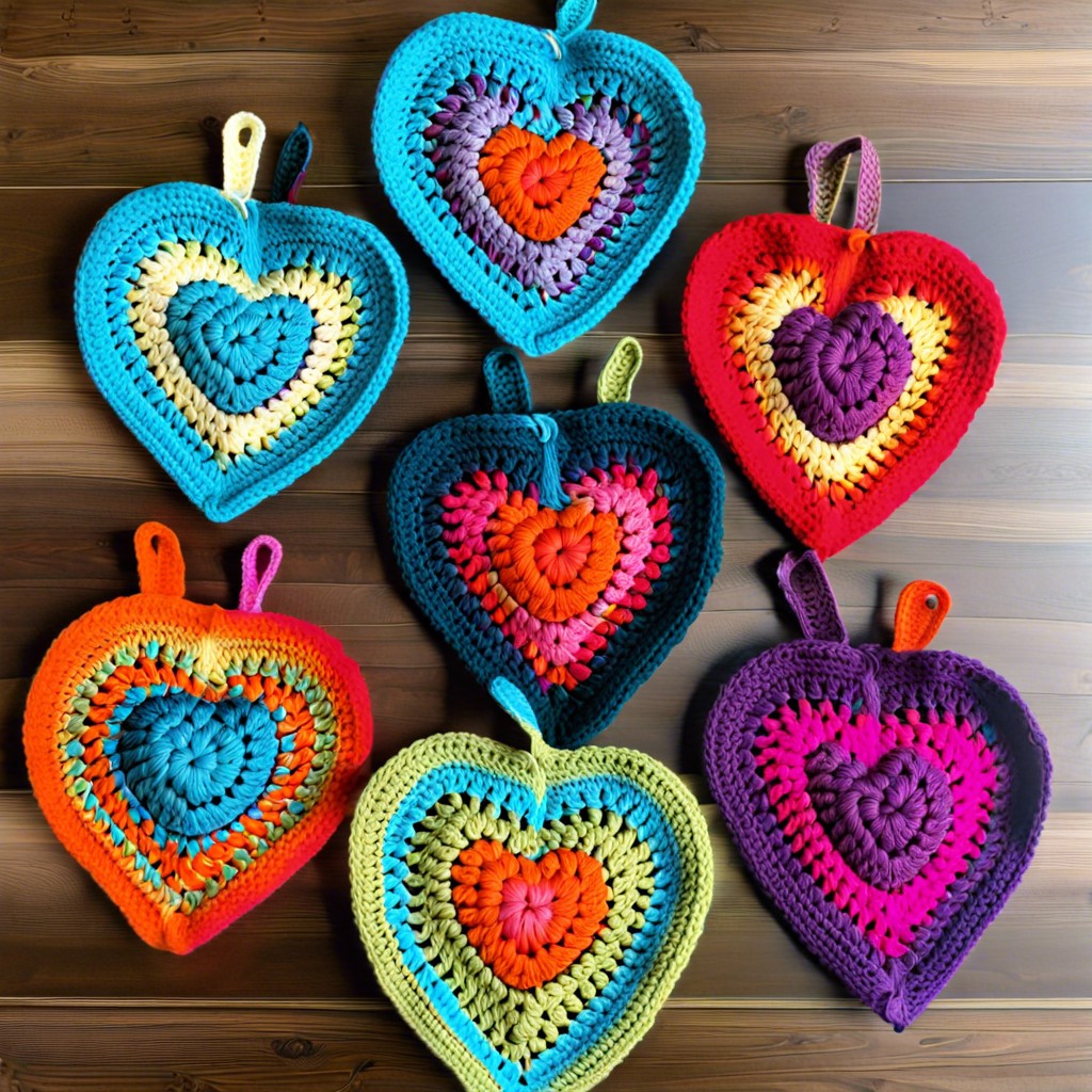 heart shaped pot holders