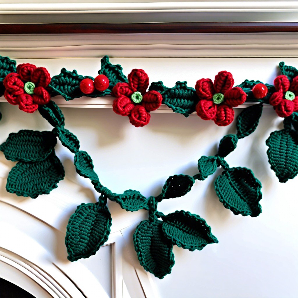 holly leaf and berry garland